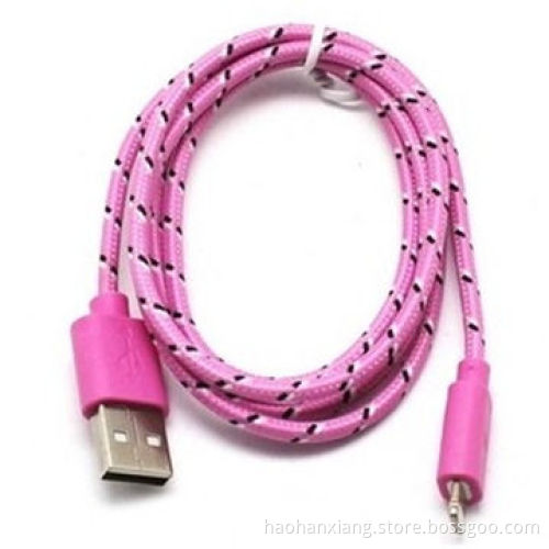 Fabric Wire USB Cable for iPhone 5/5S/5